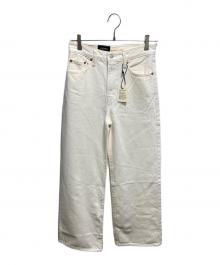 LEVI'S（リーバイス）の古着「RIBCAGE WIDE LEG/ワイドデニムパンツ」｜ホワイト