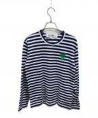 PLAY COMME des GARCONSプレイコムデギャルソン）の古着「ボーダーカットソー」｜ネイビー×ホワイト