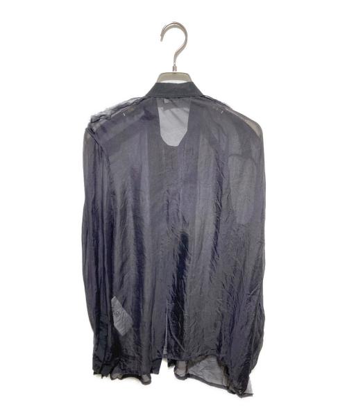 DIESEL（ディーゼル）DIESEL (ディーゼル) ロゴテープシアーブラウス ブラック サイズ:Sの古着・服飾アイテム