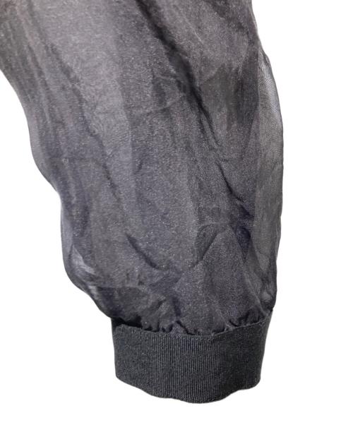 DIESEL（ディーゼル）DIESEL (ディーゼル) ロゴテープシアーブラウス ブラック サイズ:Sの古着・服飾アイテム