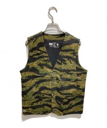BLUCO WORK GARMENT（ブルコ ワーク ガーメント）の古着「ワークカモ柄ベスト」｜カーキ