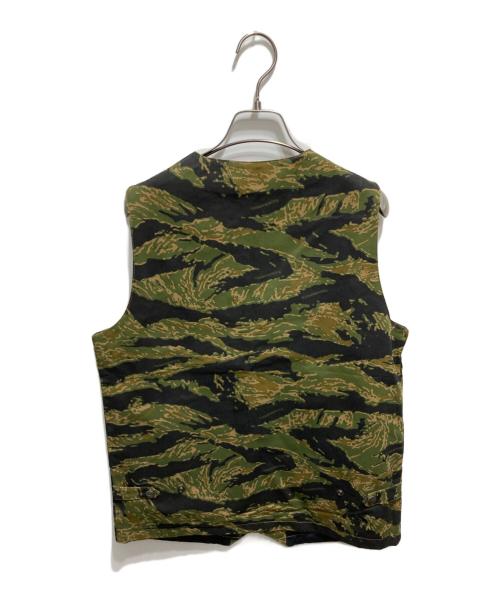 BLUCO WORK GARMENT（ブルコ ワーク ガーメント）BLUCO WORK GARMENT (ブルコ ワーク ガーメント) ワークカモ柄ベスト カーキ サイズ:Sの古着・服飾アイテム