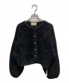 Curensologyカレンソロジー）の古着「ラピーヌダブルニットカーディガン」｜ブラック