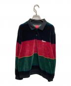 SUPREMEシュプリーム）の古着「19AW Stripe Velour L/S Polo」｜マルチカラー