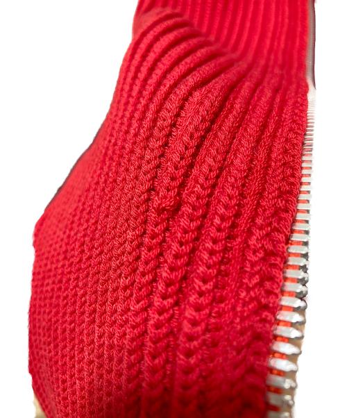 BOTTEGA VENETA（ボッテガベネタ）BOTTEGA VENETA (ボッテガベネタ) ドライバーズニット レッド サイズ:XSの古着・服飾アイテム