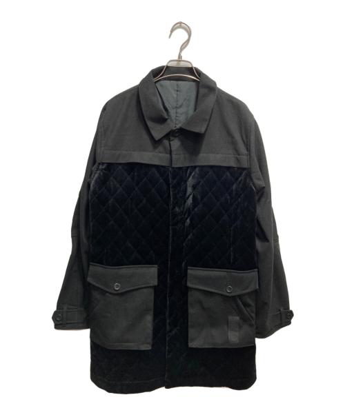 C DIEM（カルペディエム）C DIEM (カルペディエム) ステンカラーキルティングコンビコート ブラック サイズ:Mの古着・服飾アイテム
