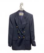 Aquascutumアクアスキュータム）の古着「金釦ダブルジャケット」｜ネイビー