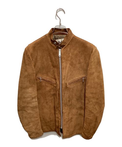 SCHOTT BROS.（ショット）SCHOTT BROS. (ショットブロス) スエードレザーライダースジャケット ブラウン サイズ:36の古着・服飾アイテム