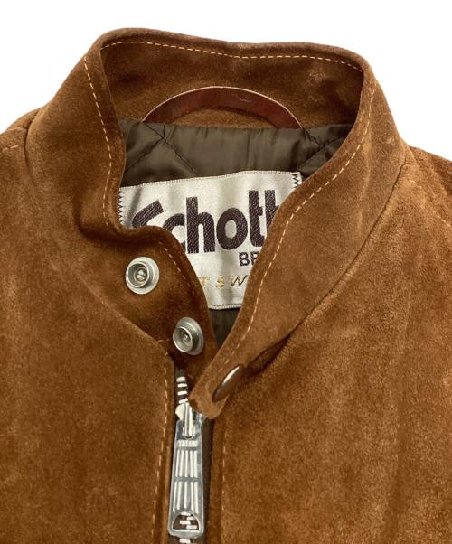SCHOTT BROS.（ショット）SCHOTT BROS. (ショットブロス) スエードレザーライダースジャケット ブラウン サイズ:36の古着・服飾アイテム
