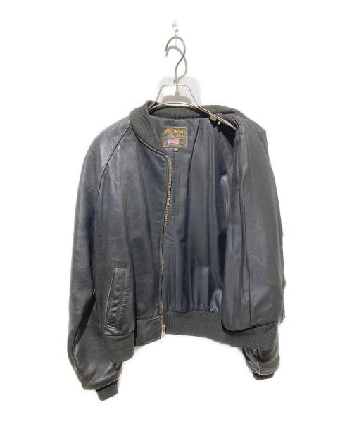 VANSON（バンソン）VANSON (バンソン) レザージャケット/Team Jacket ブラック サイズ:40の古着・服飾アイテム
