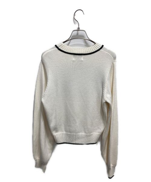 Lily Brown（リリーブラウン）Lily Brown (リリーブラウン) MARY QUANT (マリークヮント) ジャガードニット ホワイト サイズ:Freeの古着・服飾アイテム