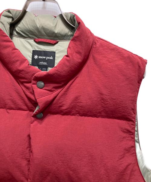Snow peak（スノーピーク）Snow peak (スノーピーク) ダウンベスト レッド サイズ:Lの古着・服飾アイテム