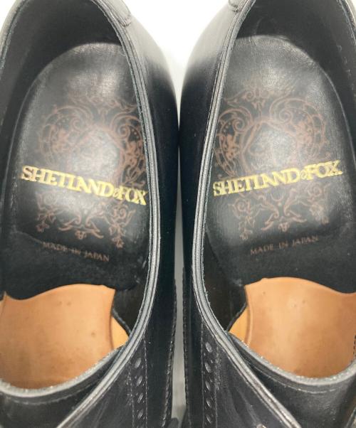 SHETLAND FOX（シェットランドフォックス）SHETLAND FOX (シェットランドフォックス) ストレートチップシューズ/ブリストル ブラック サイズ:5 1/2の古着・服飾アイテム