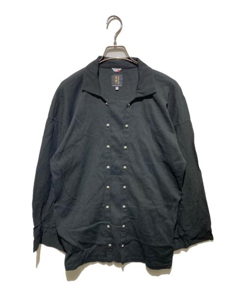 SOU・SOU（ソウソウ）SOU・SOU (ソウソウ) ダブルボタンシャツ/陣風靡 ブラック サイズ:Mの古着・服飾アイテム