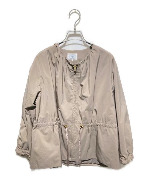 J.PRESS（ジェイプレス）J.PRESS (ジェイプレス) Artirosa ノーカラー ブルゾン ベージュ サイズ:不明の古着・服飾アイテム