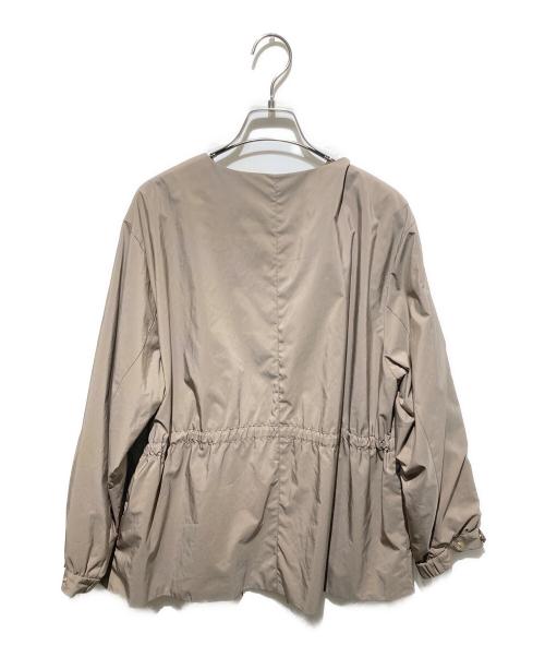 J.PRESS（ジェイプレス）J.PRESS (ジェイプレス) Artirosa ノーカラー ブルゾン ベージュ サイズ:不明の古着・服飾アイテム