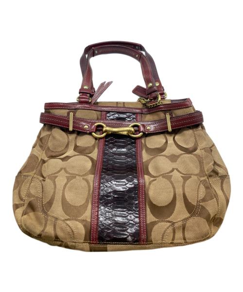 COACH（コーチ）COACH (コーチ) シグネチャー トートバッグ ベージュの古着・服飾アイテム