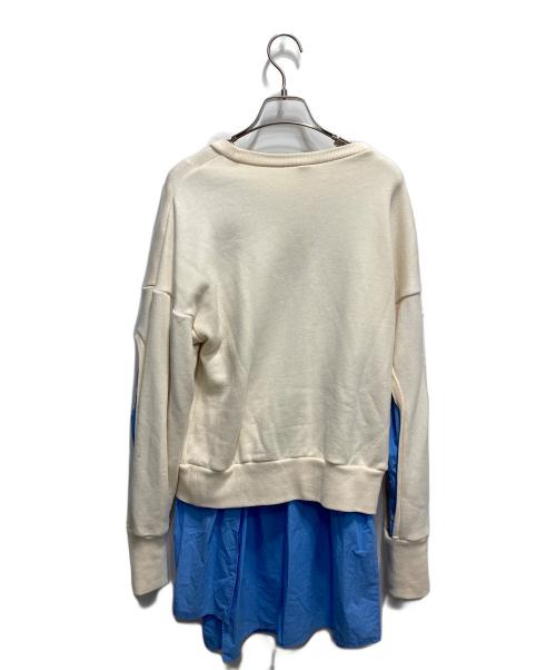 nagonstans（ナゴンスタンス）nagonstans (ナゴンスタンス) French Terry Puddle P.O トレーナー ベージュ×ブルー サイズ:38の古着・服飾アイテム