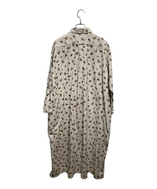 45R（フォーティファイブ・アール）45R (フォーティファイブ・アール) 504オックスペイズリープリントのシャツドレス ベージュ サイズ:FREEの古着・服飾アイテム