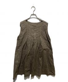 Y's for living（ワイズフォーリビング）の古着「ブラウスワンピース」｜カーキ