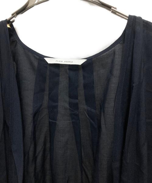 PLAIN PEOPLE（プレインピープル）PLAIN PEOPLE (プレインピープル) キュプラシフォンドレープカーディガン ネイビー サイズ:9の古着・服飾アイテム