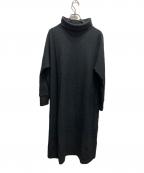 DES PRESデ プレ）の古着「ニットコンビネーション ハイネックワンピース」｜グレー