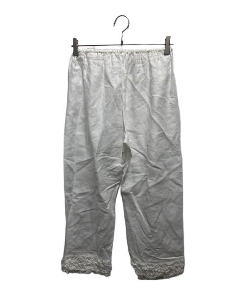 house of lotus（ハウスオブロータス）HOUSE OF LOTUS (ハウスオブロータス) リネンフリルパンツ ホワイト サイズ:Ｓの古着・服飾アイテム