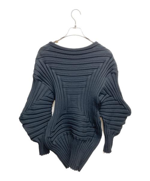 PLEATS PLEASE（プリーツプリーズ）PLEATS PLEASE (プリーツプリーズ) デザインニット ネイビー サイズ:不明の古着・服飾アイテム