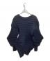 PLEATS PLEASE（プリーツプリーズ）の古着「デザインニット」｜ネイビー