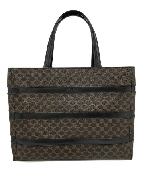 CELINE（セリーヌ）CELINE (セリーヌ) マカダム柄トートバッグ ブラウンの古着・服飾アイテム