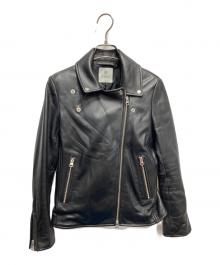 nano・universe（ナノ・ユニバース）の古着「ラムレザーライダースジャケット」｜ブラック