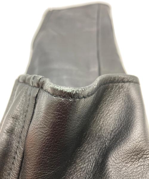 nano・universe（ナノ・ユニバース）nano・universe (ナノ・ユニバース) ラムレザーライダースジャケット ブラック サイズ:36の古着・服飾アイテム