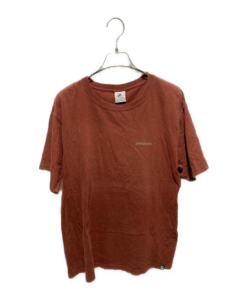 Patagonia（パタゴニア）Patagonia (パタゴニア) 90's プリントTシャツ ブラウン サイズ:Mの古着・服飾アイテム