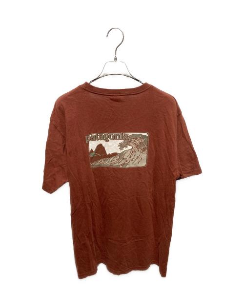 Patagonia（パタゴニア）Patagonia (パタゴニア) 90's プリントTシャツ ブラウン サイズ:Mの古着・服飾アイテム
