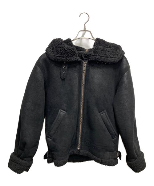 PERVERZE（パーバーズ）PERVERZE (パーバーズ) スタンドカラームートンジャケット ブラック サイズ:FREEの古着・服飾アイテム