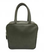 fig LONDONフィグロンドン）の古着「レザーハンドバッグ/grandma hand bag」｜カーキ