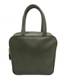 fig LONDON（フィグロンドン）の古着「レザーハンドバッグ/grandma hand bag」｜カーキ