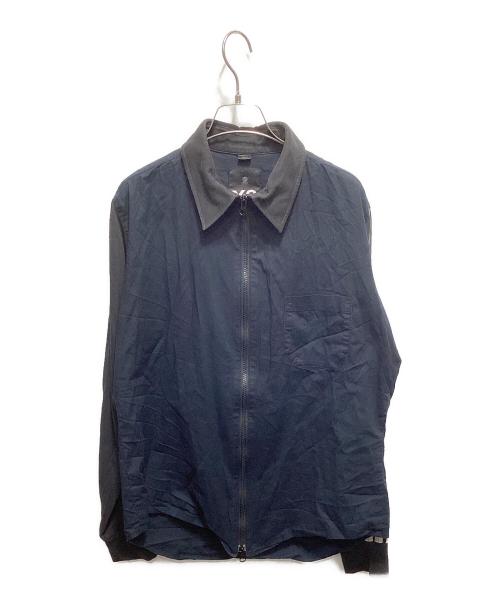 Y-3（ワイスリー）Y-3 (ワイスリー) サイドライン袖切替ジップシャツ ブラック サイズ:Ⅿの古着・服飾アイテム