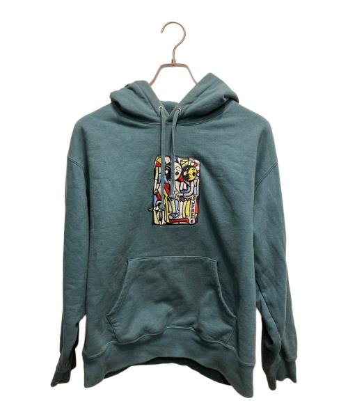SUPREME（シュプリーム）Supreme (シュプリーム) Neil Blender Mosaic Hooded Sweatshirt ブルー サイズ:Sの古着・服飾アイテム