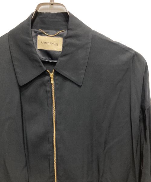 Curensology（カレンソロジー）Curensology (カレンソロジー) ヴィスコースツイルブルゾン ブラック サイズ:FREEの古着・服飾アイテム