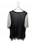 HEDIE (エディクロス) Mesh Layered Tee ブラック×ホワイト サイズ:M：7000円