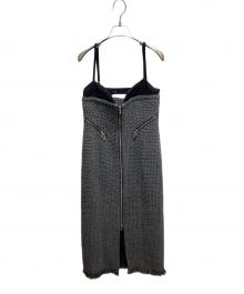 PRANK PROJECT（プランクプロジェクト）の古着「ツイードジップワンピース」｜グレー