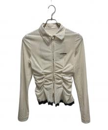 PRANK PROJECT（プランクプロジェクト）の古着「シアーベルベットシャツ」｜アイボリー