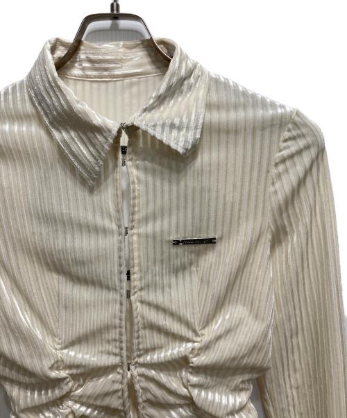 PRANK PROJECT（プランクプロジェクト）PRANK PROJECT (プランクプロジェクト) シアーベルベットシャツ アイボリー サイズ:FREEの古着・服飾アイテム