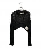 Maison MIHARA YASUHIROメゾン ミハラ ヤスヒロ）の古着「Rope Knitted Short Pullover」｜ブラック
