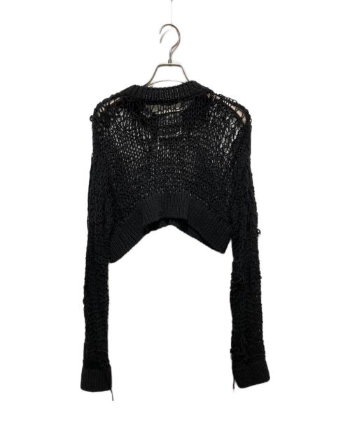 Maison MIHARA YASUHIRO（メゾン ミハラ ヤスヒロ）Maison MIHARA YASUHIRO (メゾン ミハラ ヤスヒロ) Rope Knitted Short Pullover ブラック サイズ:FREEの古着・服飾アイテム