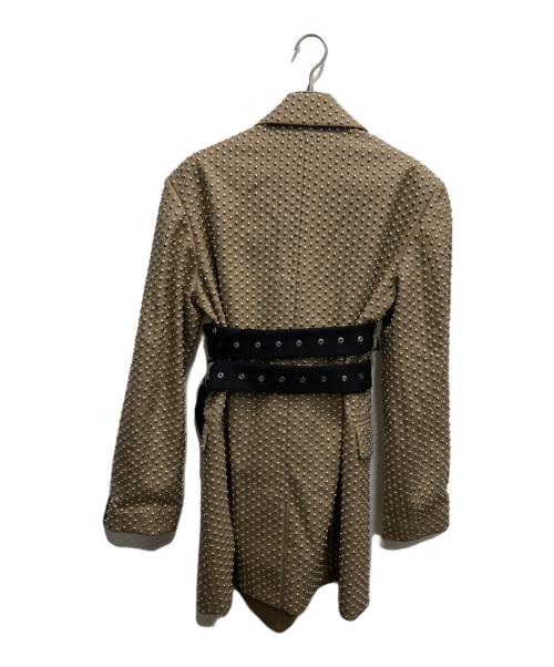 H&M（エイチアンドエム）H&M (エイチアンドエム) rokh (ロク) スタッズウールブレザージャケット ベージュ サイズ:Sの古着・服飾アイテム