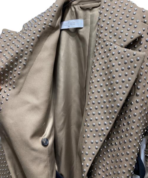 H&M（エイチアンドエム）H&M (エイチアンドエム) rokh (ロク) スタッズウールブレザージャケット ベージュ サイズ:Sの古着・服飾アイテム