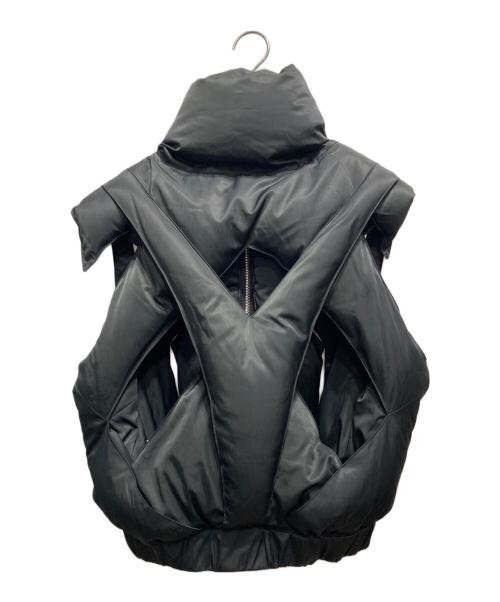 YOIKADAKADA（ヨイカダカダ）YOIKADAKADA (ヨイカダカダ) 変形中綿ベスト ブラック サイズ:Mの古着・服飾アイテム