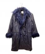YOIKADAKADAヨイカダカダ）の古着「ファーデザインコート」｜ネイビー